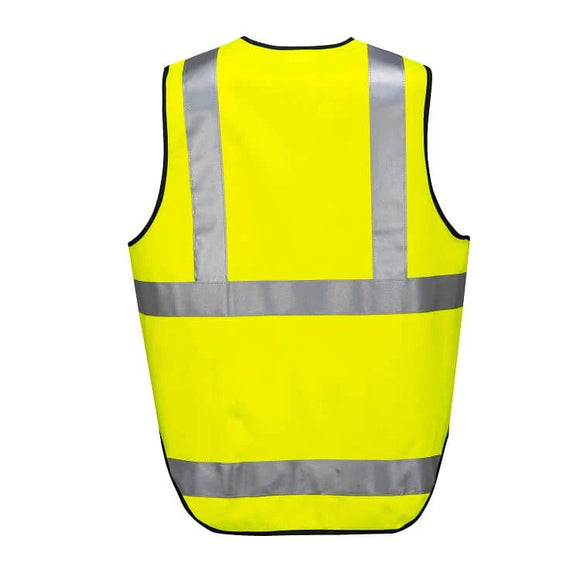 HUSKI Hi Vis Patrol Vest 3M Reflective Tape Safety Workwear High Visibility - Yellow