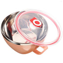 900ml Stainless Steel Instant Noodle Solid Bowl Korean Mi Goreng w Lid & Handle-2