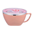 900ml Stainless Steel Instant Noodle Solid Bowl Korean Mi Goreng w Lid & Handle-8