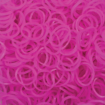 4800 LOOM BANDS Rubber Refill Kit DIY Magical Bracelet 192 S Clips 16 Hooks BULK - Plain Hot Pink - 0
