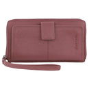 Pierre Cardin Womens Leather Zip Around Wallet RFID Blocking w/ Wristlet in Rose-2