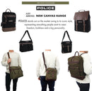 POLICE Wings Mens Canvas Crossbody Bag in Black-6