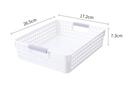 36x Premium Plastic Storage Basket Bulk w/ Grip Handles 26.5*17.2*7.3cm-3