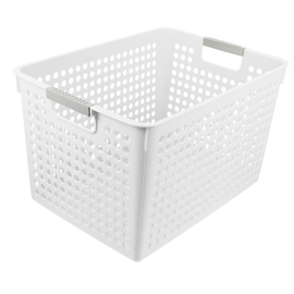 24x Premium Plastic Storage Basket Bulk w/ Grip Handles 27*18*14cm - 0