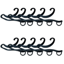 10x Socks Hangers Plastic Sock Hook Retail Display Front Hang Bulk - Black-2