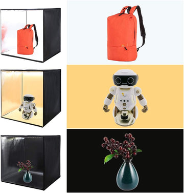 Hridz 60cm Light Box Bi-Colour Photography Portable Photo Studio Shooting Tent with 6 PVC Backdrops - 0