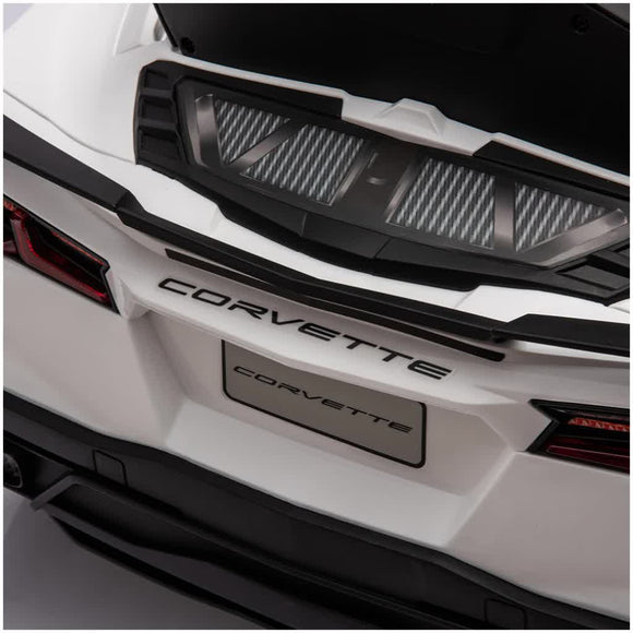 12V Licensed V8 Corvette Battery Powered Sports Kids Ride On Car – White