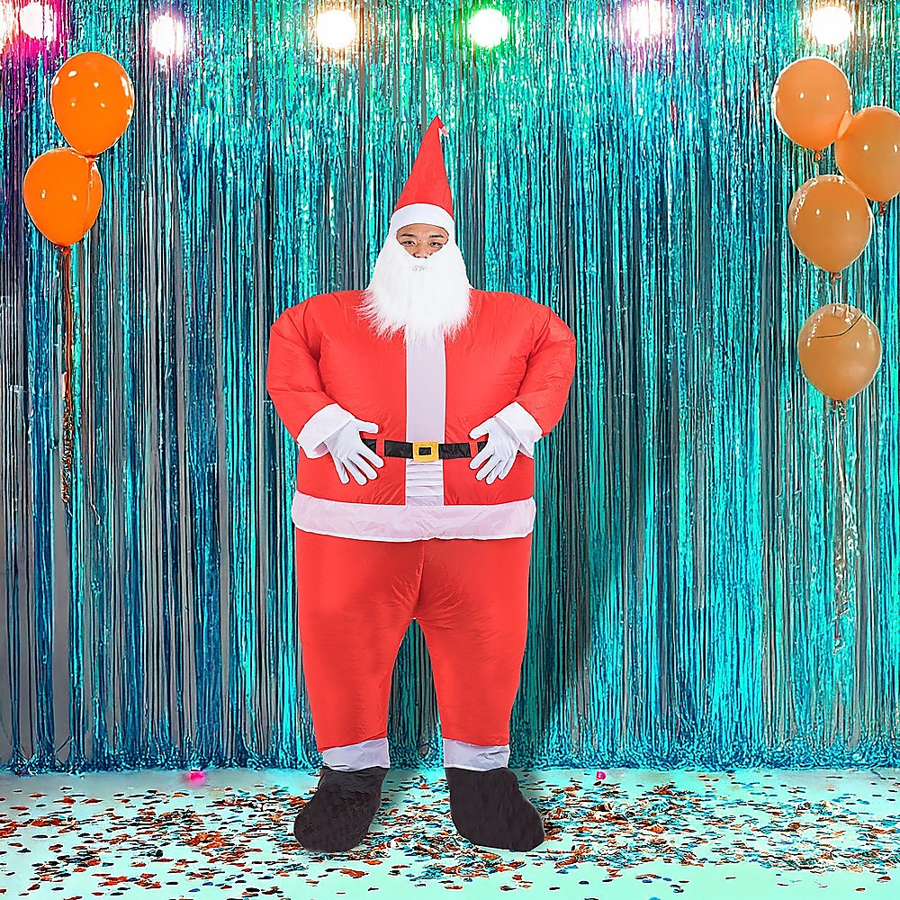 SANTA Fancy Dress Inflatable Suit -Fan Operated Costume - 0