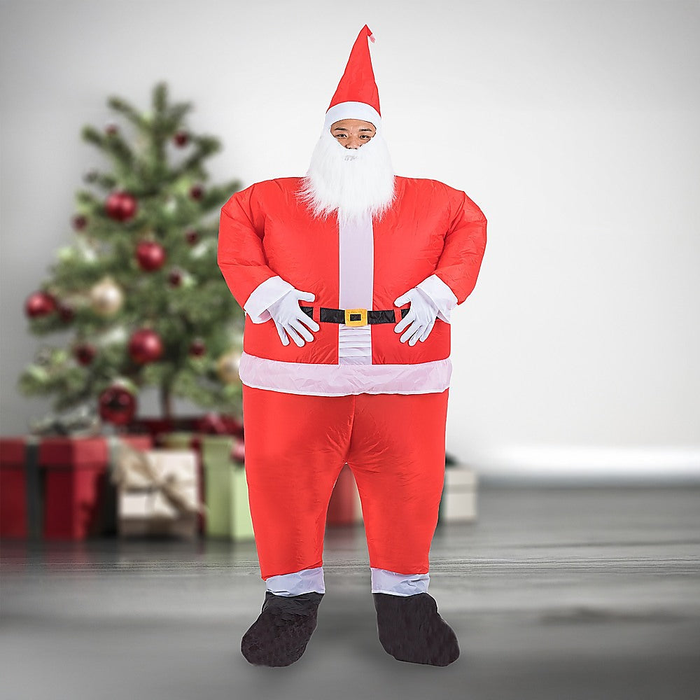 SANTA Fancy Dress Inflatable Suit -Fan Operated Costume