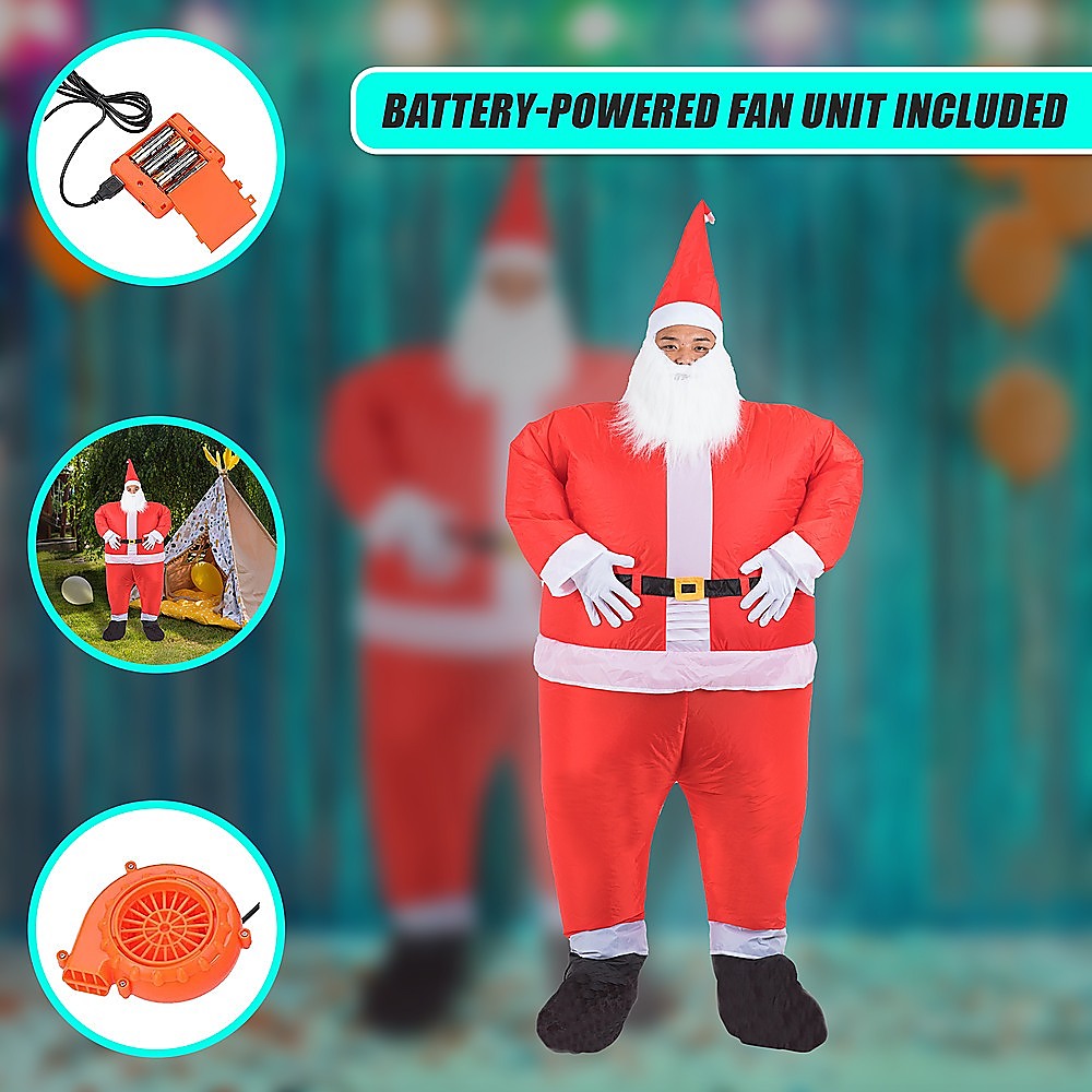 SANTA Fancy Dress Inflatable Suit -Fan Operated Costume