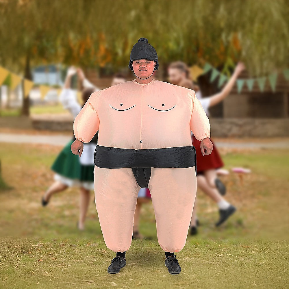 SUMO Fancy Dress Inflatable Suit -Fan Operated Costume - 0