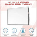 150" Electric Motorised Projector Screen TV +Remote-2