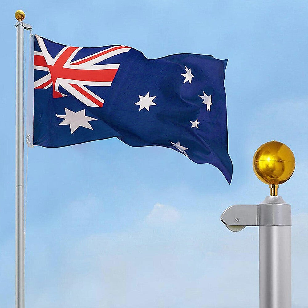 6.0m Flag Pole Full Set / Kit w Australian Flag - 0