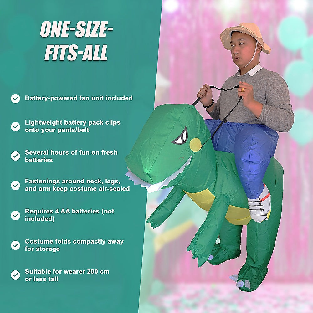 DINO Fancy Dress Inflatable Suit -Fan Operated Costume