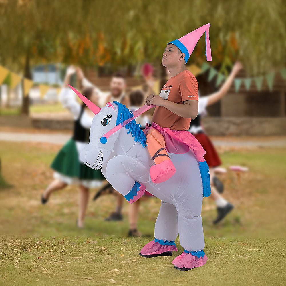 UNICORN Fancy Dress Inflatable Suit -Fan Operated Costume - 0