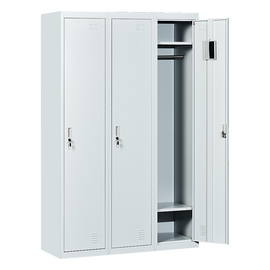 Three-Door Side by Side Office Gym Shed Storage Locker