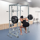 Power Rack Squat Cage Stands w Lat Pulldown Home Gym-2