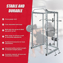 Power Rack Squat Cage Stands w Lat Pulldown Home Gym-11