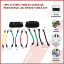 13PC Resistance Bands Set – Fitness Exercise Tubes with Handles & Leg Bands-2