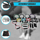 19PC Resistance Exercise Fitness Bands Tubes Kit Yoga Set-6