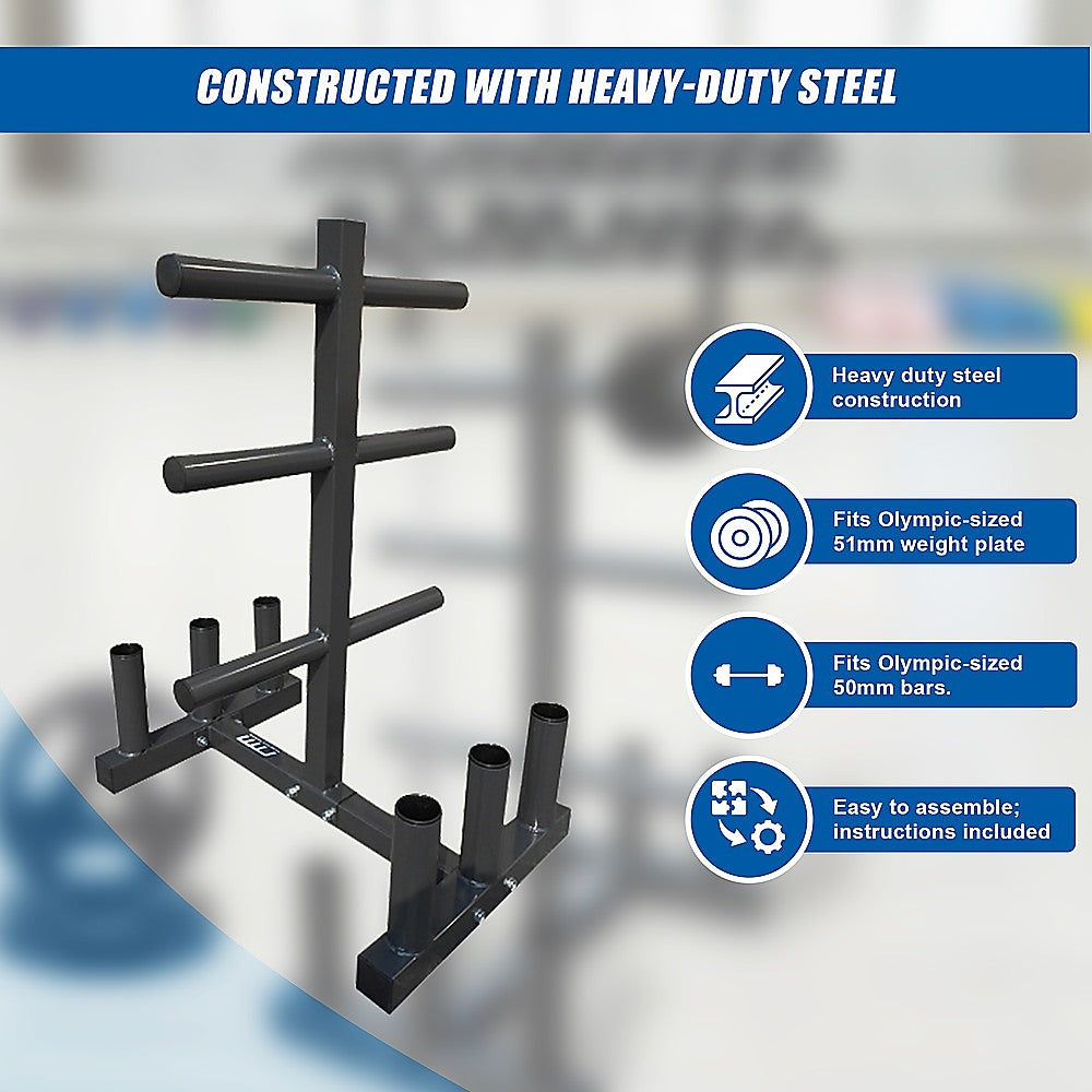 Olympic Weight Tree Bar Rack Holder Storage