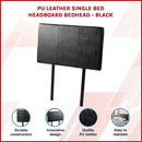 PU Leather Single Bed Headboard Bedhead - Black-2