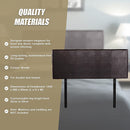 PU Leather Double Bed Headboard Bedhead - Brown-10