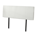 PU Leather Double Bed Headboard Bedhead - White-5
