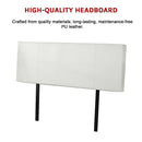 PU Leather Double Bed Headboard Bedhead - White-11