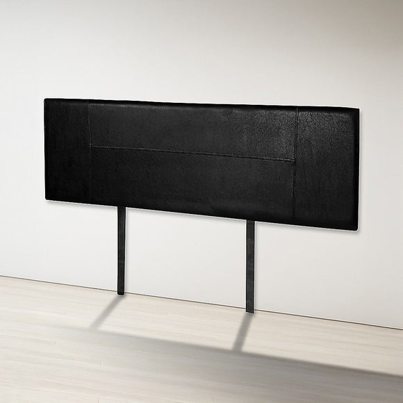 PU Leather Queen Bed Headboard Bedhead - Black