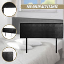 PU Leather Queen Bed Headboard Bedhead - Black-9