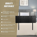 PU Leather Queen Bed Headboard Bedhead - Black-10