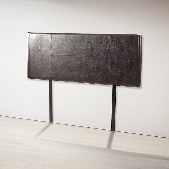 PU Leather Queen Bed Headboard Bedhead - Brown