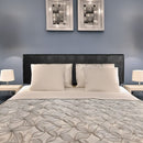 PU Leather King Bed Headboard Bedhead - Black-1