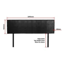 PU Leather King Bed Headboard Bedhead - Black-12