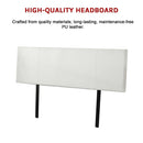PU Leather King Bed Headboard Bedhead - White-11