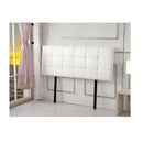 PU Leather Double Bed Deluxe Headboard Bedhead - White-1