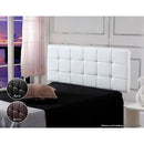PU Leather Double Bed Deluxe Headboard Bedhead - White-2