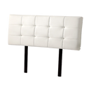 PU Leather Double Bed Deluxe Headboard Bedhead - White-3