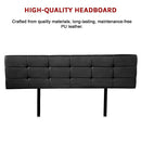 PU Leather King Bed Deluxe Headboard Bedhead - Black-6