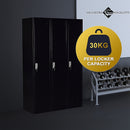 Three-Door Side by Side Office Gym Shed Storage Locker-5