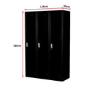 Three-Door Side by Side Office Gym Shed Storage Locker-9