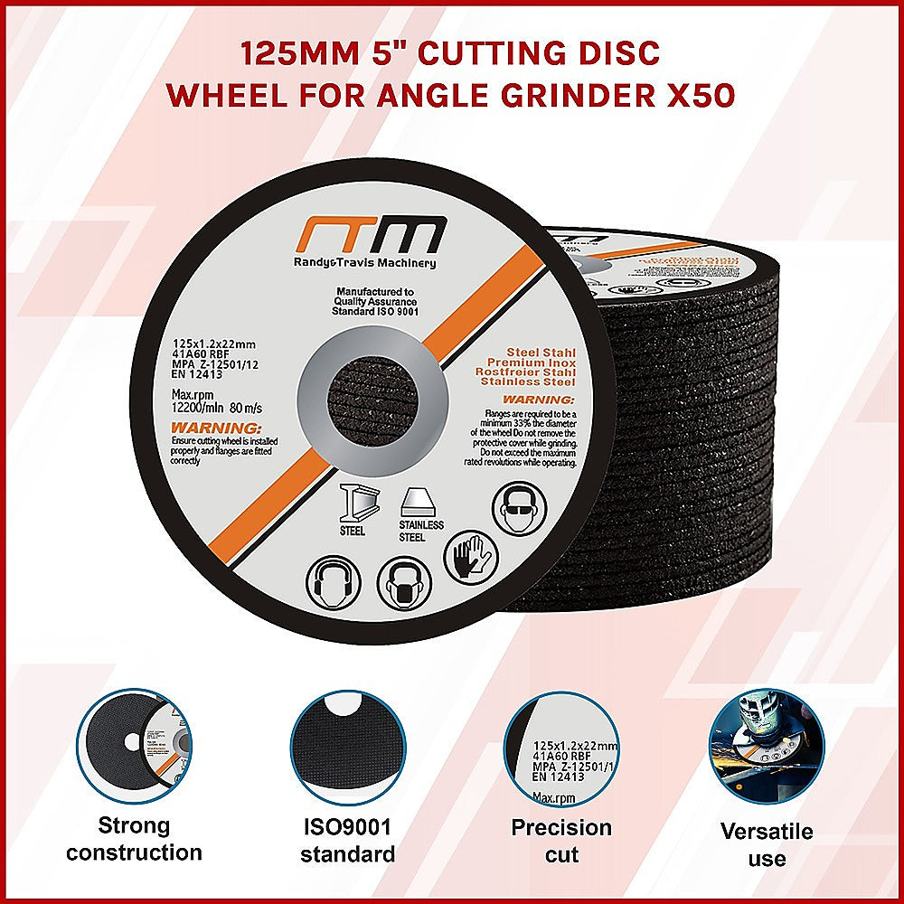 125mm 5" Cutting Disc Wheel for Angle Grinder x50 - 0