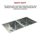 865x440mm Handmade Stainless Steel Undermount / Topmount Kitchen Sink with Waste-7