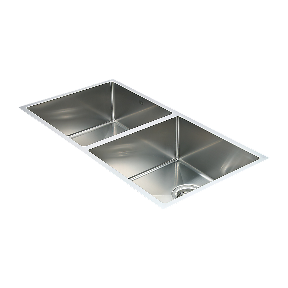 865x440mm Handmade Stainless Steel Undermount / Topmount Kitchen Sink with Waste