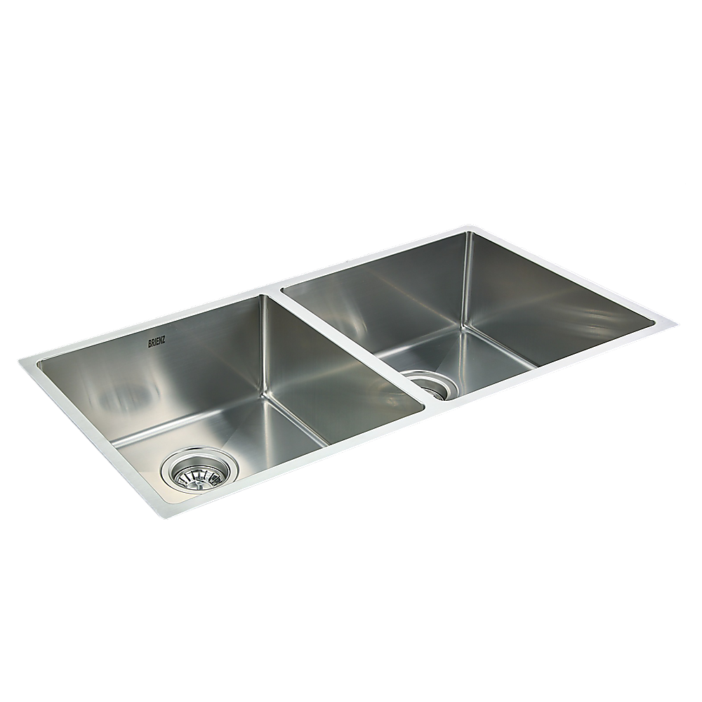 865x440mm Handmade Stainless Steel Undermount / Topmount Kitchen Sink with Waste