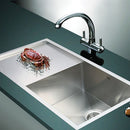 960x450mm Handmade 1.2mm Stainless Steel Undermount Topmount Kitchen Sink with Waste-1