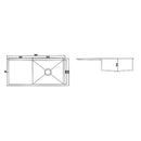 960x450mm Handmade 1.2mm Stainless Steel Undermount Topmount Kitchen Sink with Waste-5