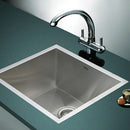 510x450mm Handmade 1.2mm Stainless Steel Undermount Topmount Kitchen Laundry Sink with Waste-2