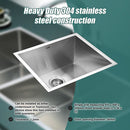 510x450mm Handmade 1.2mm Stainless Steel Undermount Topmount Kitchen Laundry Sink with Waste-3
